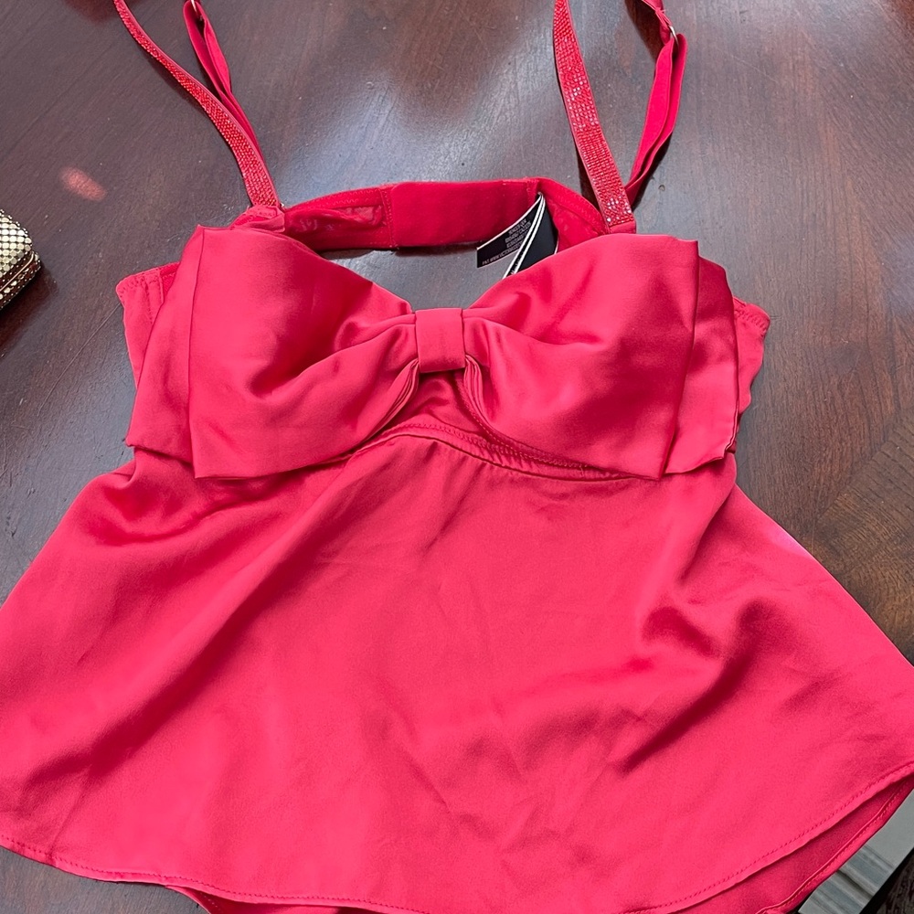 Victoria's Secret Scarlet Bow Accent Top